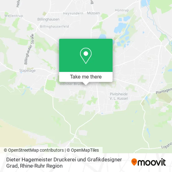 Карта Dieter Hagemeister Druckerei und Grafikdesigner Grad
