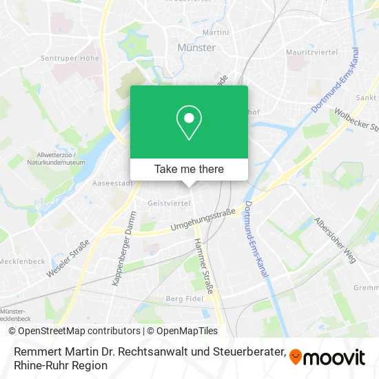 Карта Remmert Martin Dr. Rechtsanwalt und Steuerberater