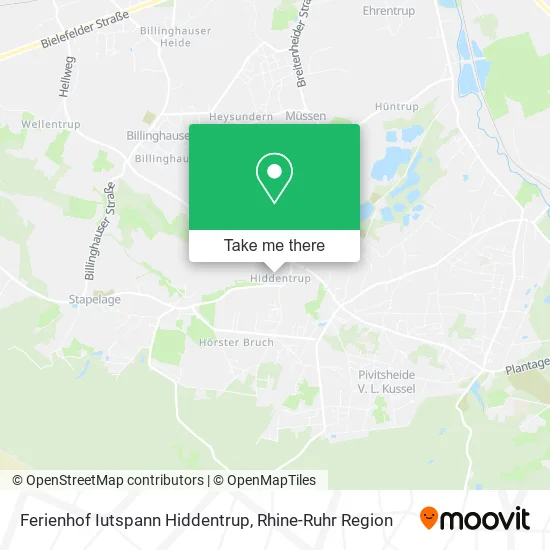 Карта Ferienhof Iutspann Hiddentrup