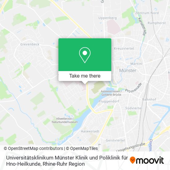 Universitätsklinikum Münster Klinik und Poliklinik für Hno-Heilkunde map