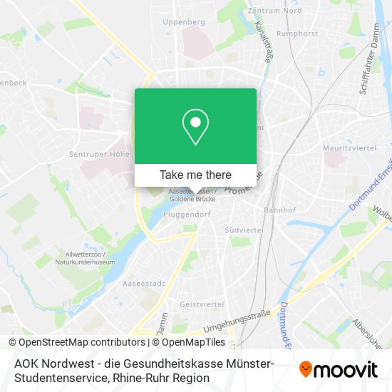 AOK Nordwest - die Gesundheitskasse Münster-Studentenservice map