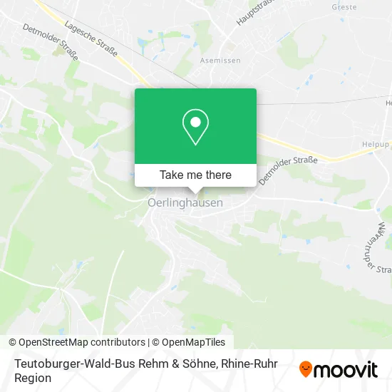 Карта Teutoburger-Wald-Bus Rehm & Söhne