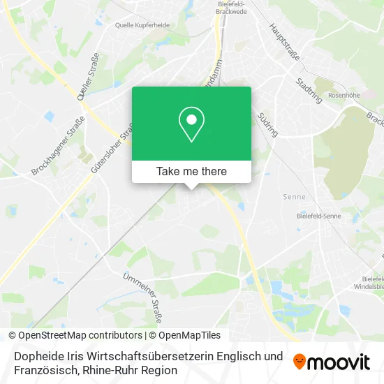 Карта Dopheide Iris Wirtschaftsübersetzerin Englisch und Französisch