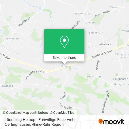Карта Löschzug Helpup - Freiwillige Feuerwehr Oerlinghausen