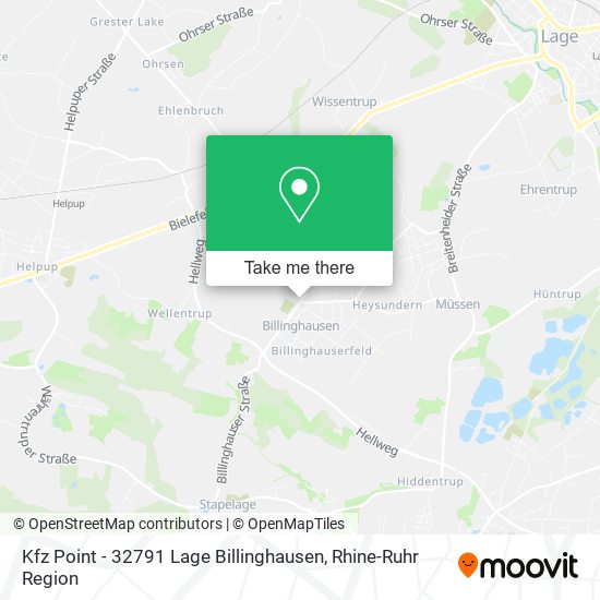 Kfz Point - 32791 Lage Billinghausen map