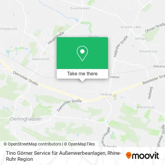 Карта Tino Görner Service für Außenwerbeanlagen