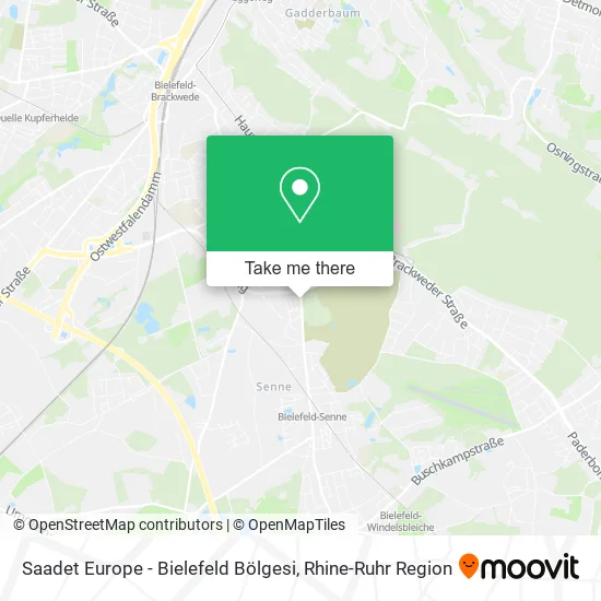 Карта Saadet Europe - Bielefeld Bölgesi