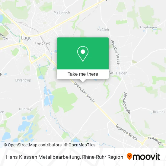 Карта Hans Klassen Metallbearbeitung