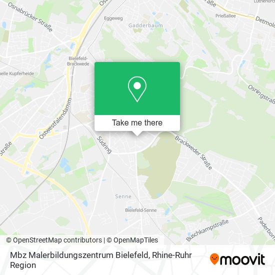 Mbz Malerbildungszentrum Bielefeld map