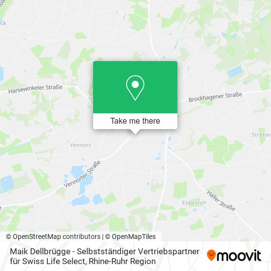 Maik Dellbrügge - Selbstständiger Vertriebspartner für Swiss Life Select map