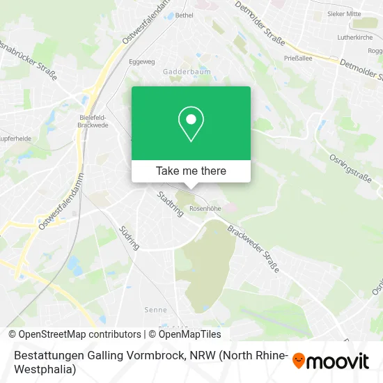 Bestattungen Galling Vormbrock map