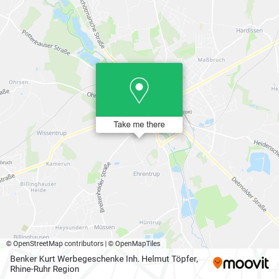 Benker Kurt Werbegeschenke Inh. Helmut Töpfer map