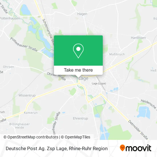Карта Deutsche Post Ag. Zsp Lage