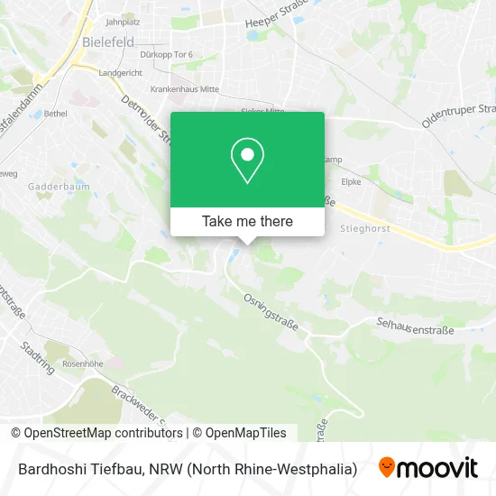 Bardhoshi Tiefbau map