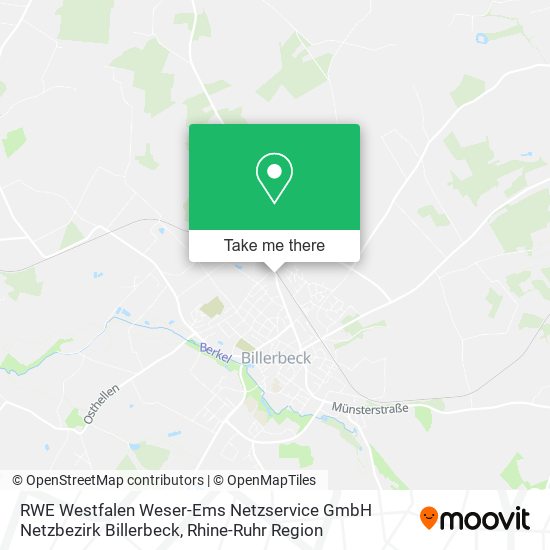 RWE Westfalen Weser-Ems Netzservice GmbH Netzbezirk Billerbeck map