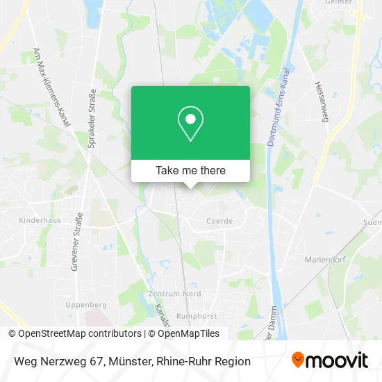 Карта Weg Nerzweg 67, Münster