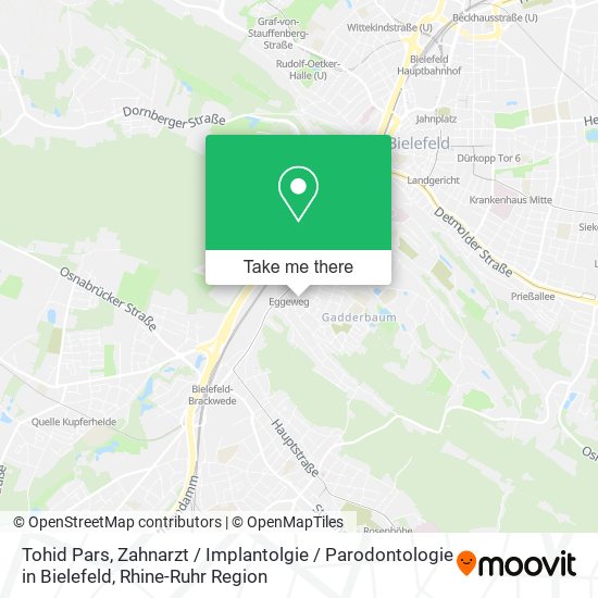 Tohid Pars, Zahnarzt / Implantolgie / Parodontologie in Bielefeld map