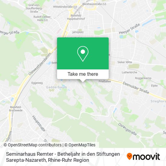 Seminarhaus Remter - Betheljahr in den Stiftungen Sarepta-Nazareth map