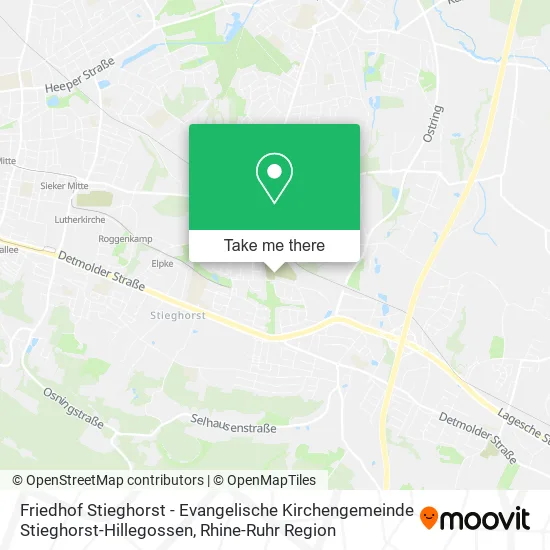 Карта Friedhof Stieghorst - Evangelische Kirchengemeinde Stieghorst-Hillegossen