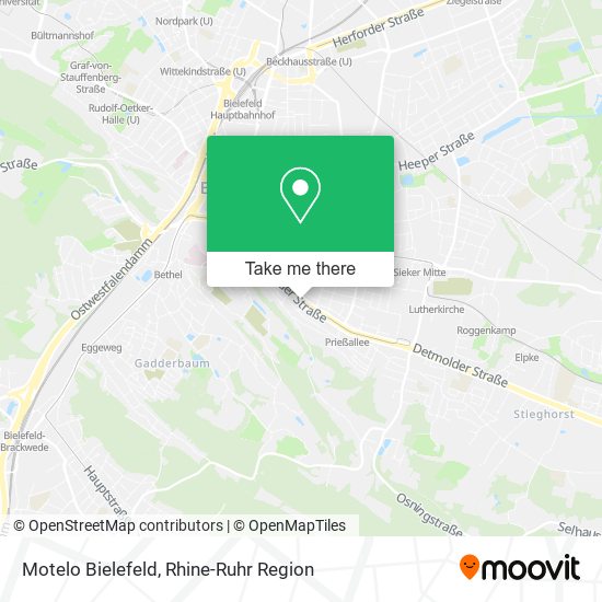 Motelo Bielefeld map