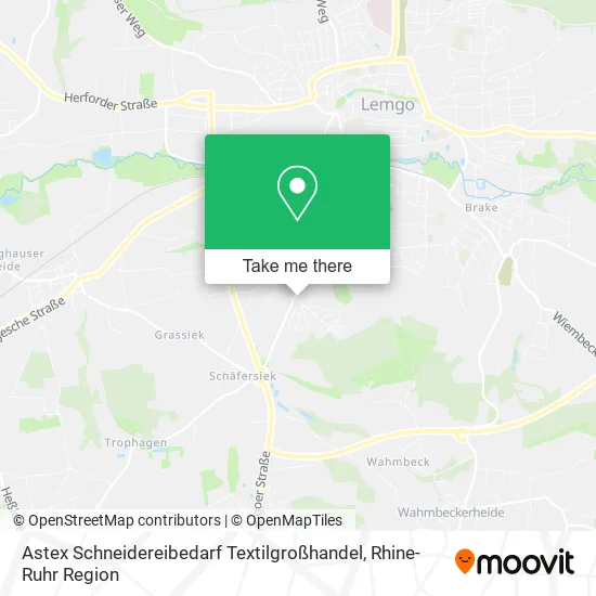 Карта Astex Schneidereibedarf Textilgroßhandel