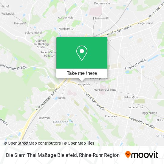 Die Siam Thai Maßage Bielefeld map