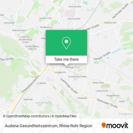 Карта Audena Gesundheitszentrum