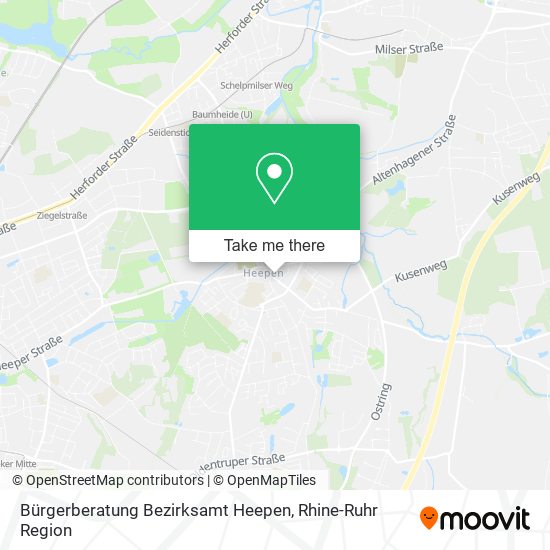 Bürgerberatung Bezirksamt Heepen map