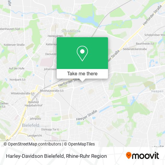 Harley-Davidson Bielefeld map