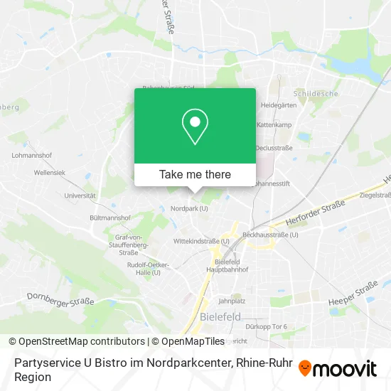 Карта Partyservice U Bistro im Nordparkcenter