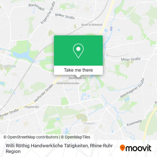 Willi Röthig Handwerkliche Tätigkeiten map