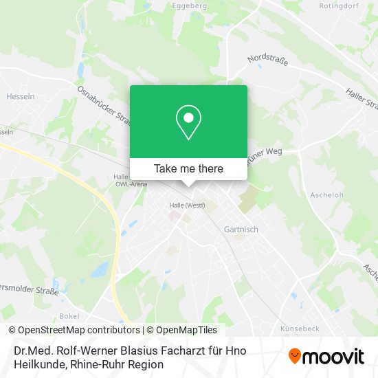 Dr.Med. Rolf-Werner Blasius Facharzt für Hno Heilkunde map