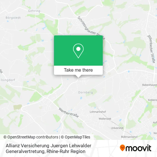 Карта Allianz Versicherung Juergen Lehwalder Generalvertretung