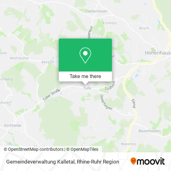 Карта Gemeindeverwaltung Kalletal