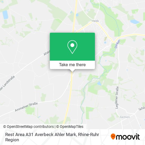Rest Area A31 Averbeck Ahler Mark map