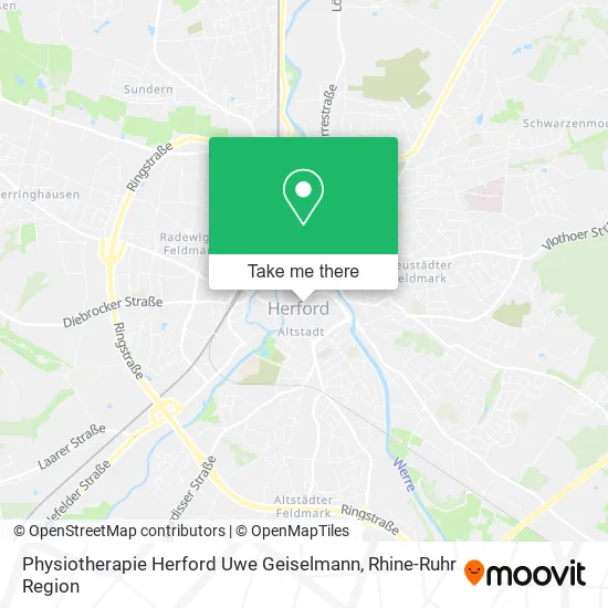 Карта Physiotherapie Herford Uwe Geiselmann