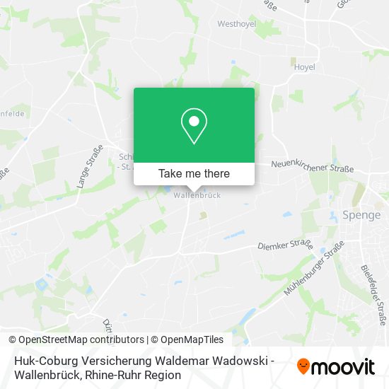 Huk-Coburg Versicherung Waldemar Wadowski - Wallenbrück map