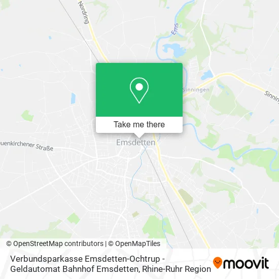 Карта Verbundsparkasse Emsdetten-Ochtrup - Geldautomat Bahnhof Emsdetten