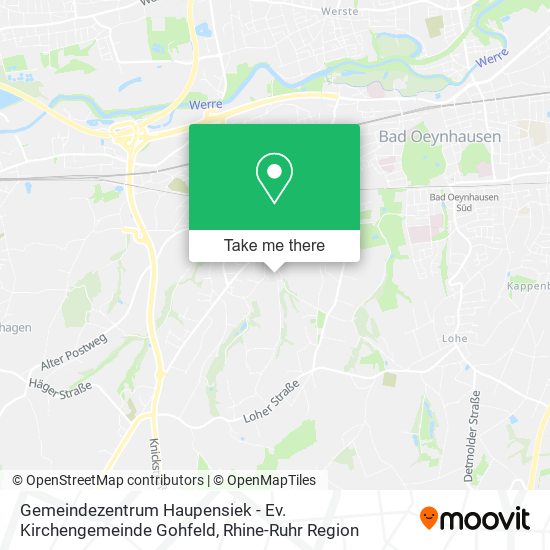 Gemeindezentrum Haupensiek - Ev. Kirchengemeinde Gohfeld map