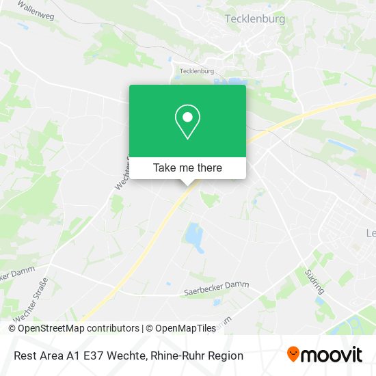 Rest Area A1 E37 Wechte map