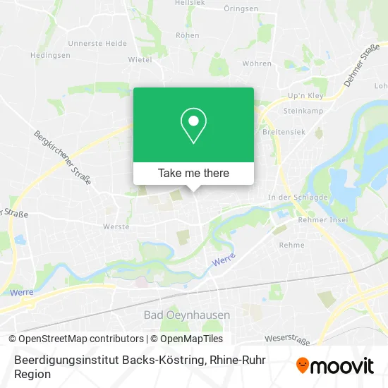 Карта Beerdigungsinstitut Backs-Köstring