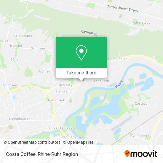 Costa Coffee map