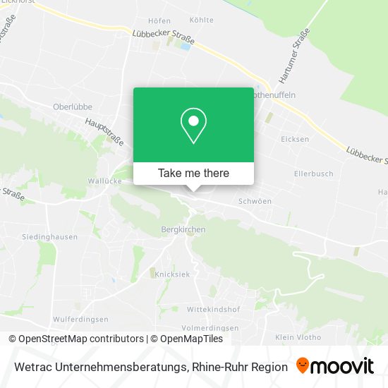 Wetrac Unternehmensberatungs map