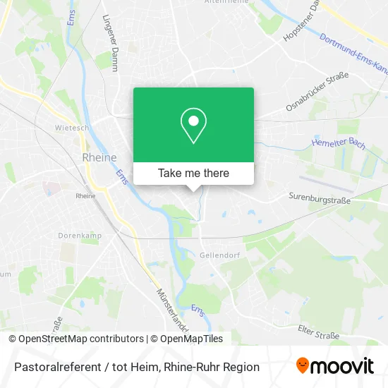 Карта Pastoralreferent / tot Heim