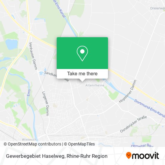 Gewerbegebiet Haselweg map