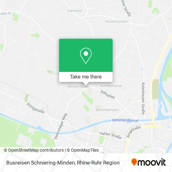Карта Busreisen Schniering-Minden