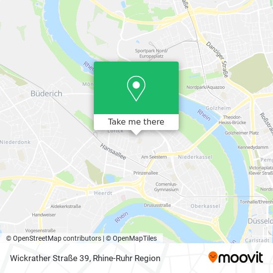 Wickrather Straße 39 map