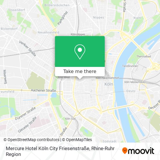 Mercure Hotel Köln City Friesenstraße map