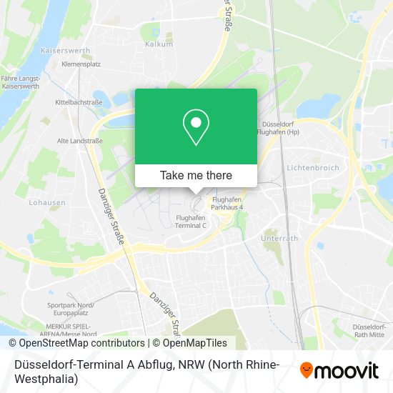 Карта Düsseldorf-Terminal A Abflug