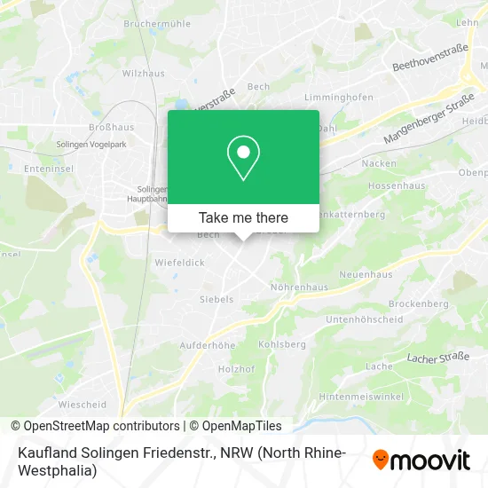 Kaufland Solingen Friedenstr. map